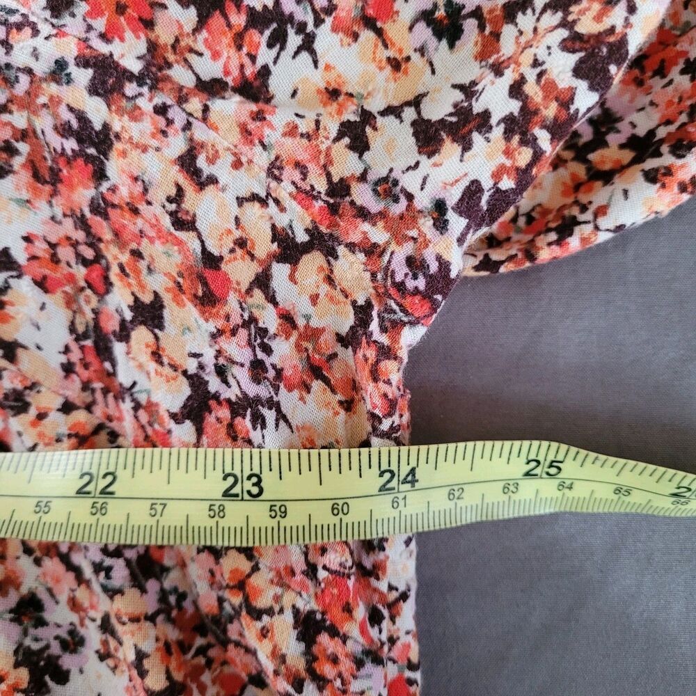 Old Navy Womens Peasant Boho Top XL Tall Long Sleeve Floral Balloon Sleeves Boho - Picture 4 of 7